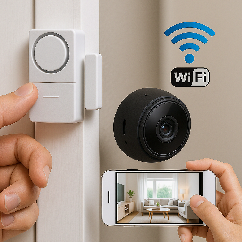 CAMARA A9 | ALARMA MAGNETICA COMBO 2X1