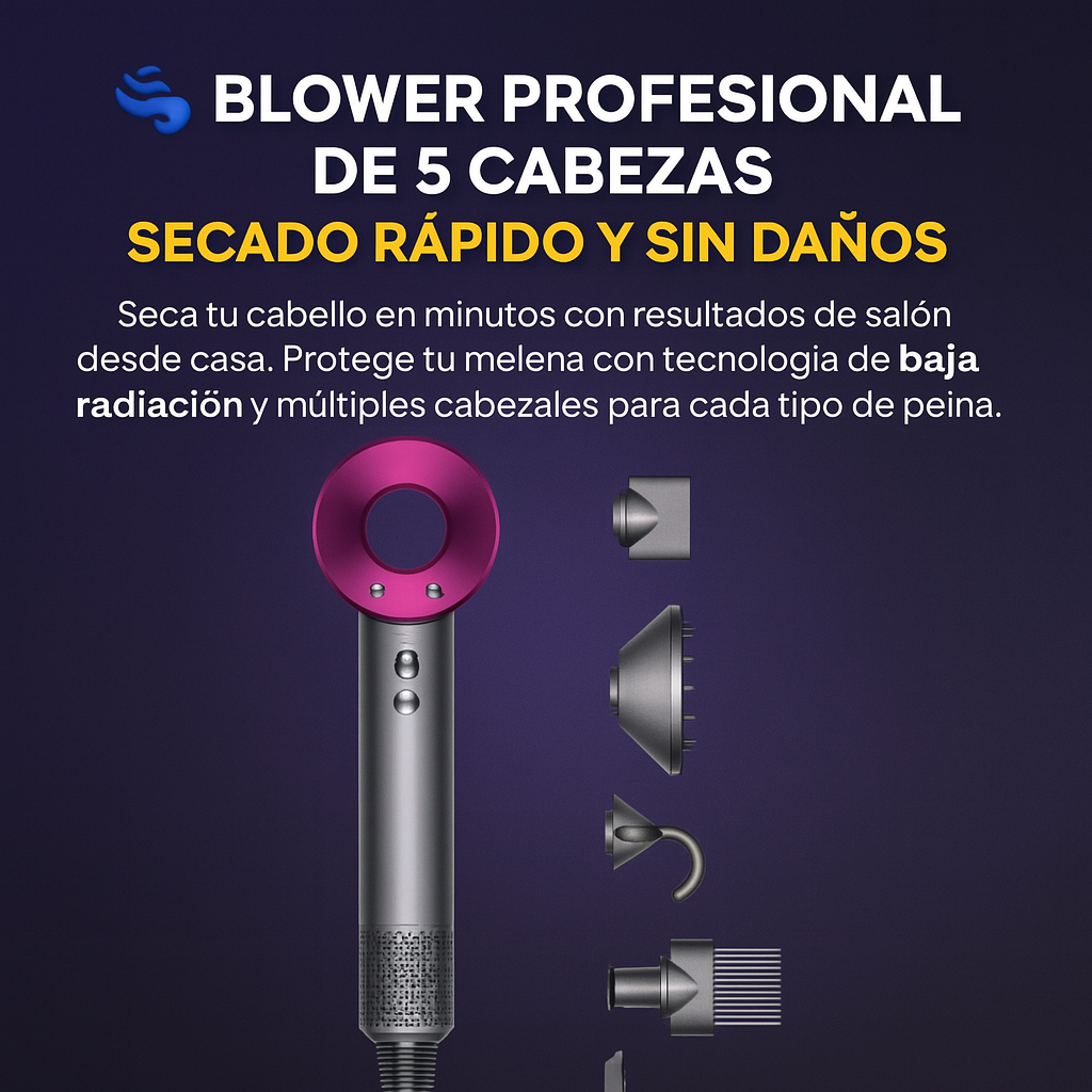 BLOWER 5 EN 1 | DISTINTOS CABEZALES