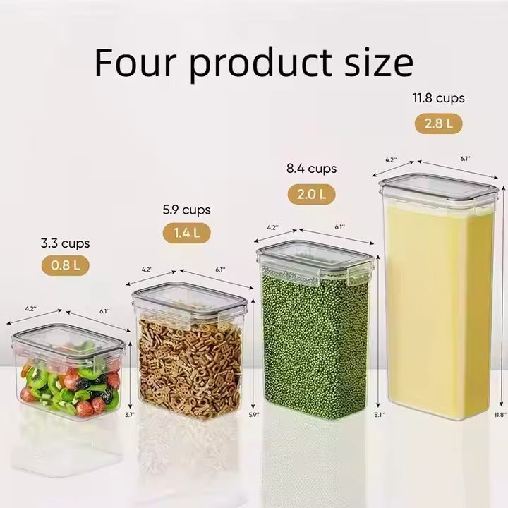 SET ENVASE HERMETICO 7 PIEZAS PARA ALIMENTOS