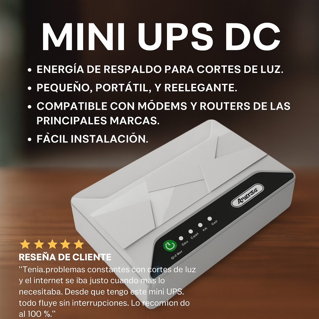MINI UPS DC | LUZ POR HORAS