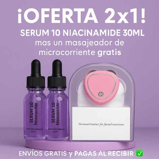 NIAMINACIDE 2X1 + MASAJEADOR FACIL DE MICROCORRIENTE GRATIS!